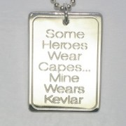 Sterling Silver Some heroes wear capes Tag1